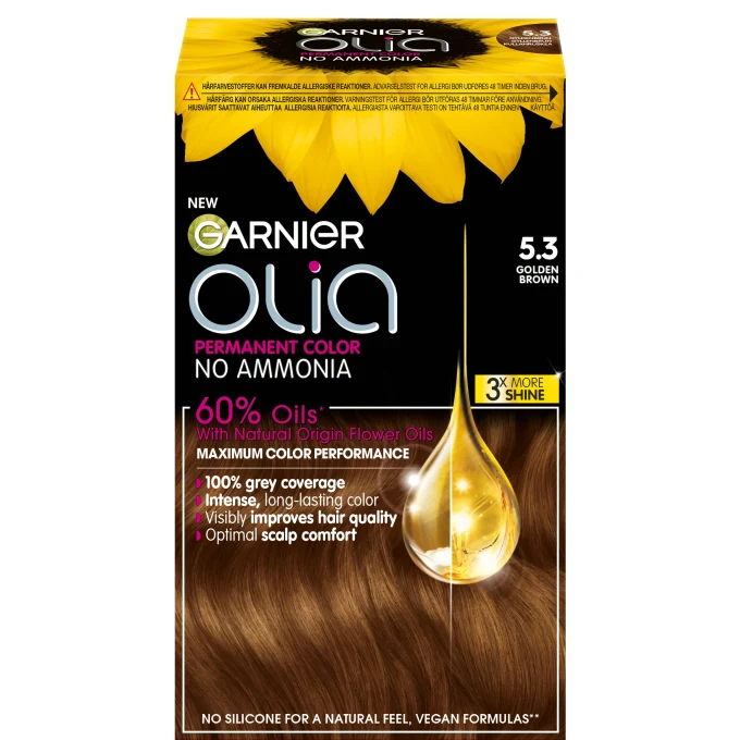 Garnier Olia Permant Hårfärg 1 pack 5.3 Golden Brown Garnier