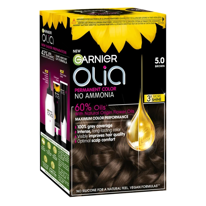 Garnier Olia Permant Hårfärg 1 pack 5.0 Brown Garnier