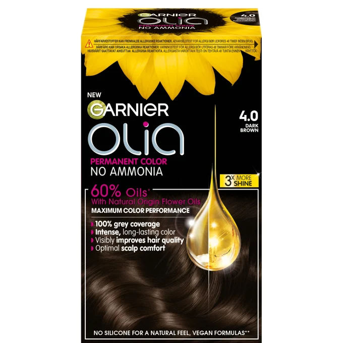 Garnier Olia Permant Hårfärg 1 pack 4.0 Dark Brown Garnier