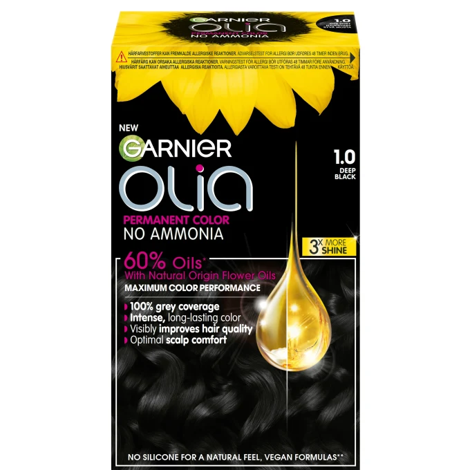 Garnier Olia Permant Hårfärg 1 pack 1.0 Deep Black Garnier