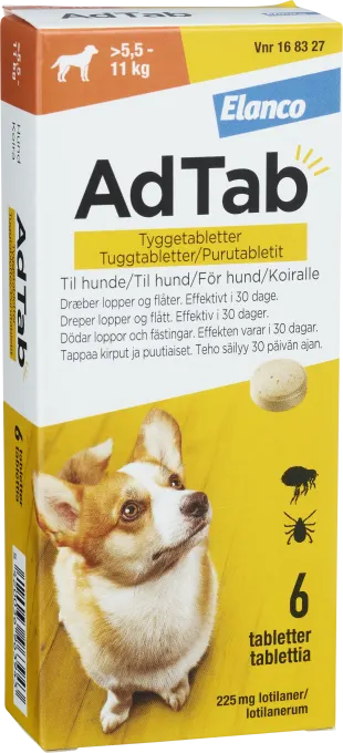 AdTab Tuggtablett 225mg Blister 6 tabletter AdTab