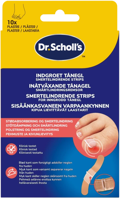 Dr. Scholl's Smärtlindringsremsor För Inåtväxande Tånagel 10 st Scholl