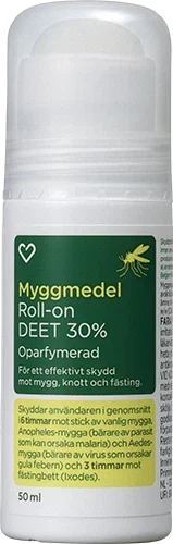 Hjärtats Myggmedel DEET 30% Roll-on 50 ml Hjärtats