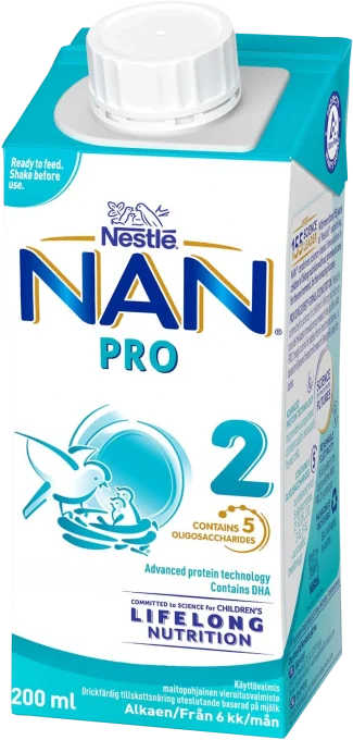 NAN PRO 2 Drickfärdig Mjölkersättning 200 ml Nan
