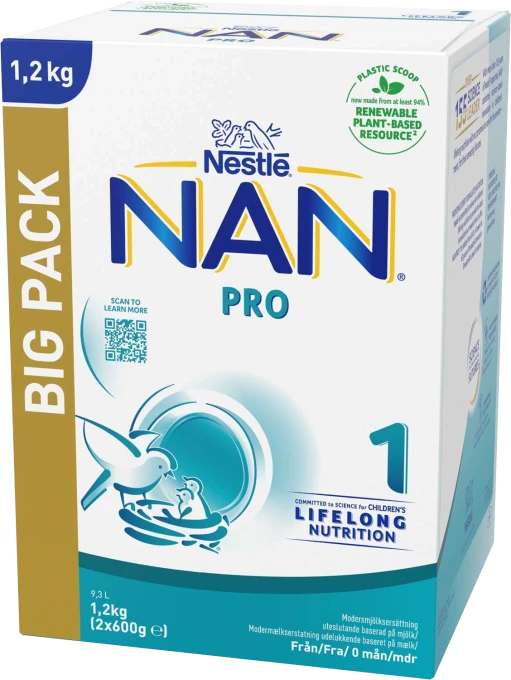NAN PRO 1 Mjölkersättning Big Pack 1,2 kg Nan