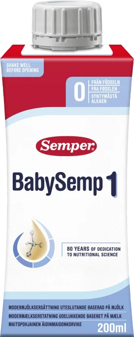 Semper BabySemp 1 Drickfärdig Modersmjölksersättning 200 ml Semper