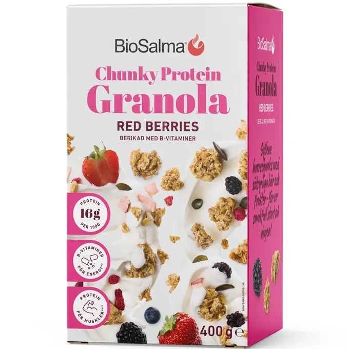 BioSalma Chunky Protein Granola Red Berries 400 g BioSalma