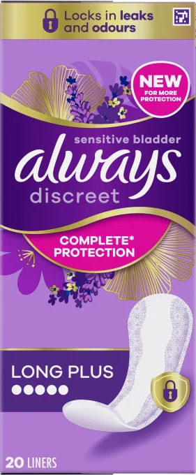 Always Discreet Liners Long plus SinglePack 20 st Always