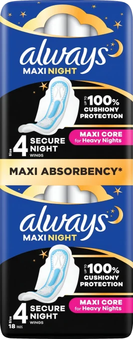 Always Maxi Night Pads S3 BigPack 18 st Always