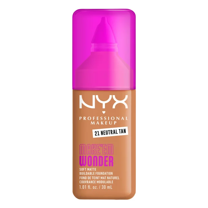 NYX Professional Makeup Make Em Wonder Foundation 30 ml 21 Neutral Tan NYX Professional Makeup