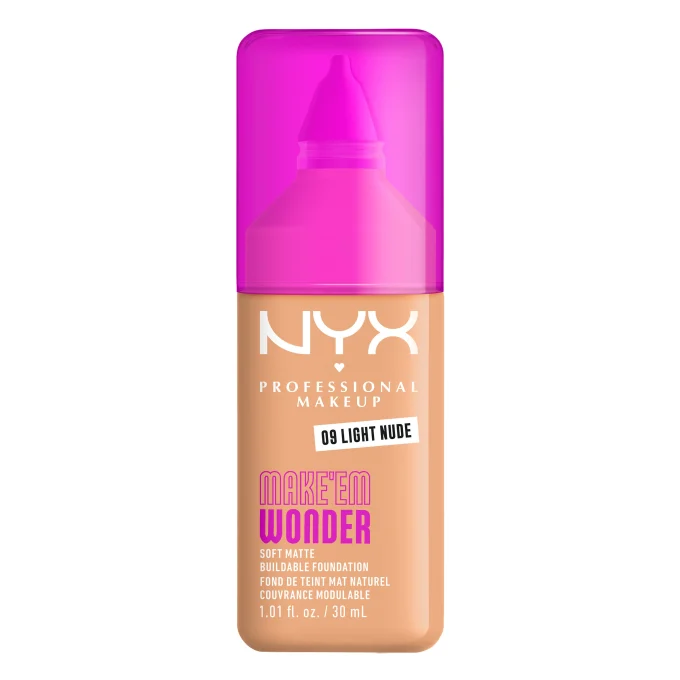 NYX Professional Makeup Make Em Wonder Foundation 30 ml 09 Light Nude NYX Professional Makeup