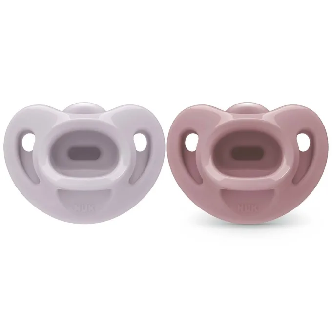 NUK First Choice Soft Napp 0-6 mån 2 st Purple/Red Nuk