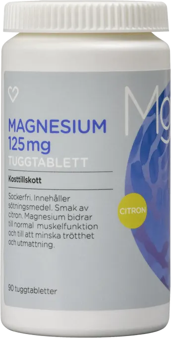 Hjärtats Magnesium 125mg Tuggtablett 90 st Hjärtats