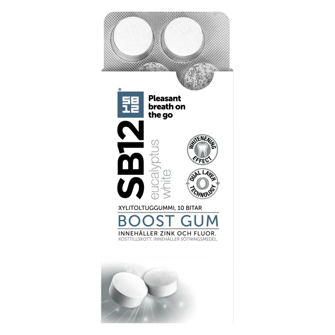 SB12 Boost Eucalyptus White tuggummi 10 st SB12