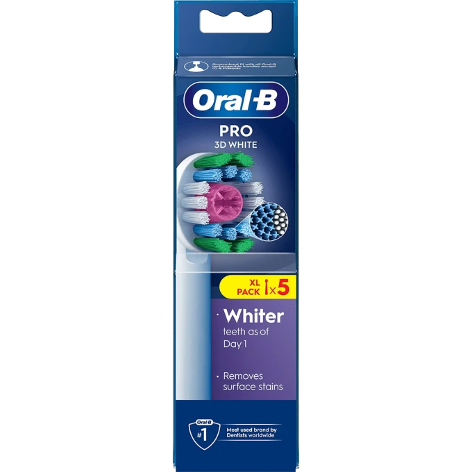 Oral-B 3D White Tandborsthuvuden 5-pack Oral-B
