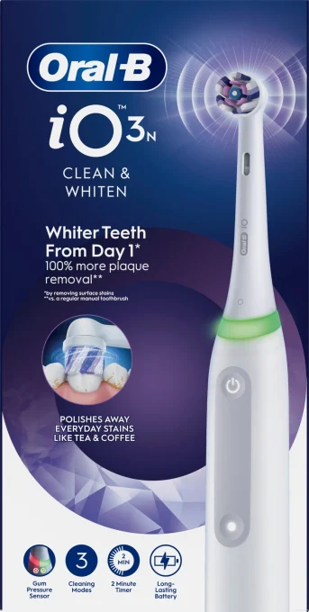 Oral-B iO3 Eltandborste Vit 1 Radiant White Oral-B