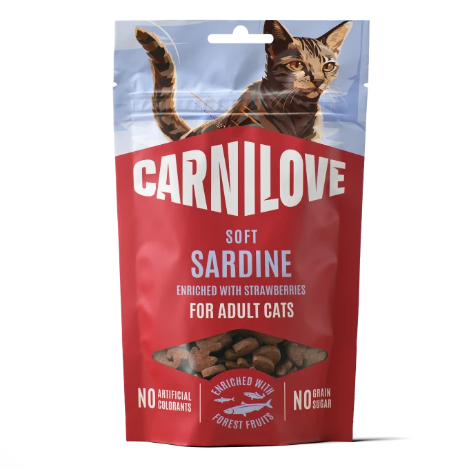 Carnilove Cat Soft Snack Sardine enriched with Strawberry 50 g Carnilove