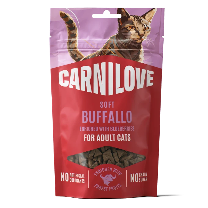 Carnilove Cat Soft Snack Buffalo enriched with Blueberries 50 g Carnilove