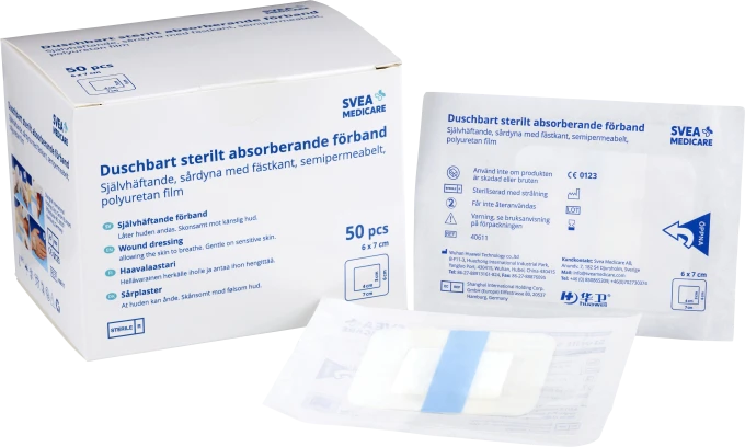 Svea Medicare Duschbart Sterilt Snabbförband 6x7 cm 50 st Svea Medicare