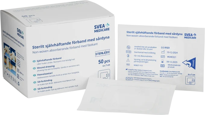Svea Medicare Självhäftande Snabbförband 6x7 cm 50 st Svea Medicare