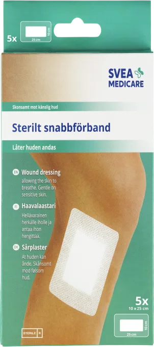 Svea Medicare Sterilt Snabbförband 10x25 cm  5 st Svea Medicare