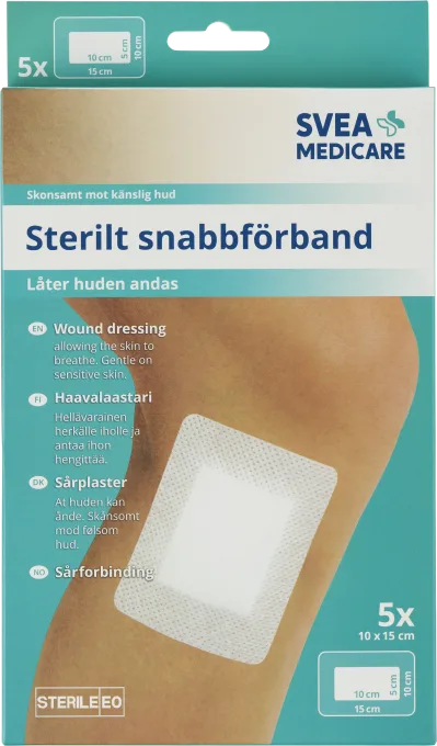 Svea Medicare Sterilt Snabbförband 10x15 cm 5 st Svea Medicare