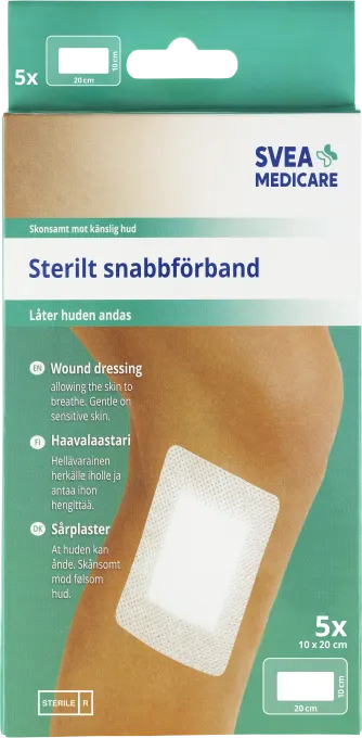Svea Medicare Sterilt Snabbförband 10x20 cm 5 st Svea Medicare