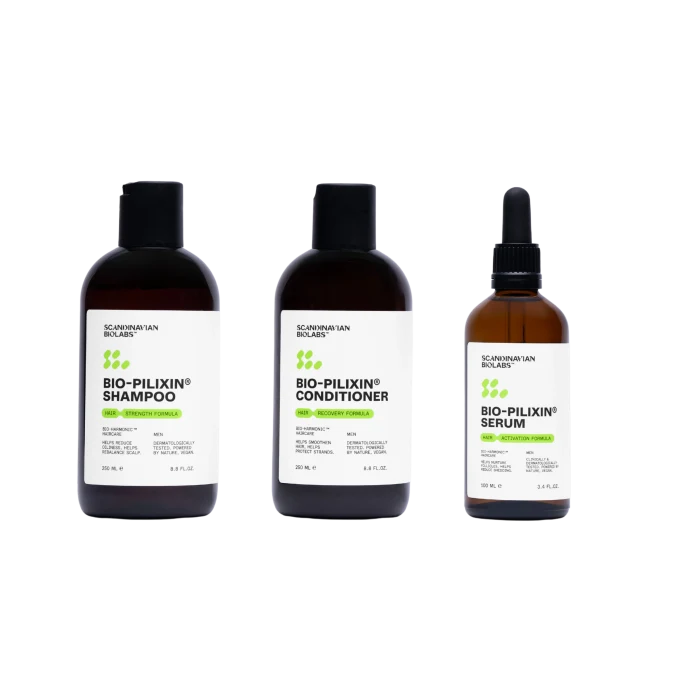 Scandinavian Biolabs Bio-Pilixin® Hair Routine Men (schampo, balsam, serum) 600 ml Scandinavian Biolabs