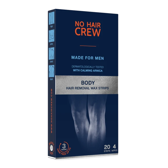 No Hair Crew Body Hair Removal Wax Stripes 20-pack No Hair Crew