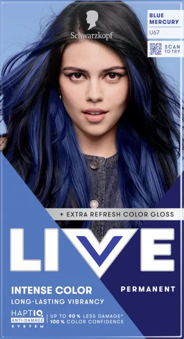 Schwarzkopf LIVE Intense Color U67 Blue Mercury Schwarzkopf