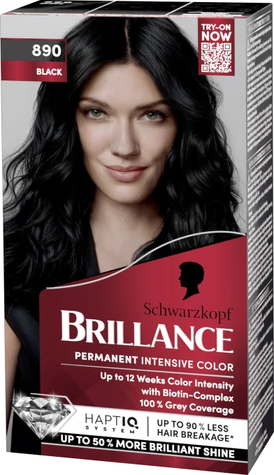 Schwarzkopf Brillance Permanent Intensive Color 890 Black Schwarzkopf