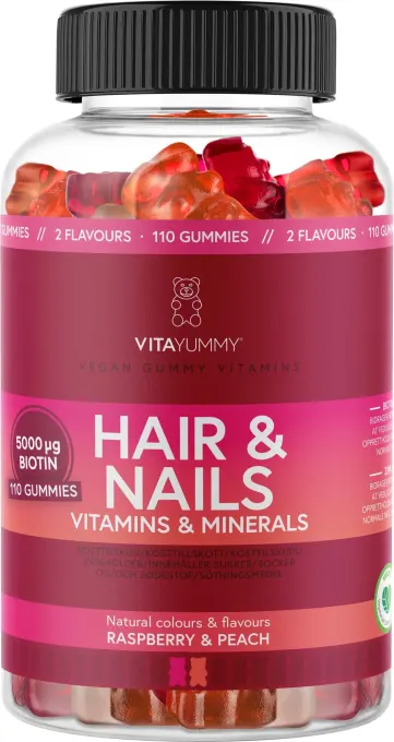 VitaYummy Hair & Nails Raspberry & Peach 110 st VitaYummy