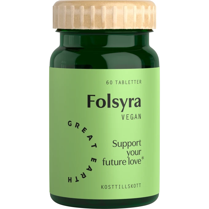 Great Earth Folsyra 400 mcg 60 tabletter Great Earth