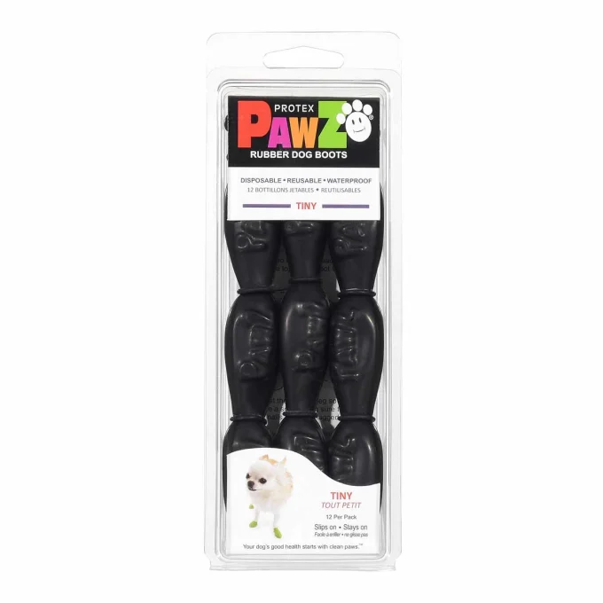 Pawz Dog Boots Black Tiny Pawz Dog