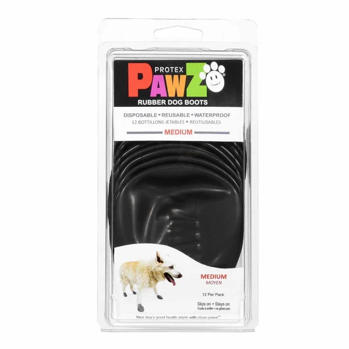 Pawz Dog Boots Black M Pawz Dog