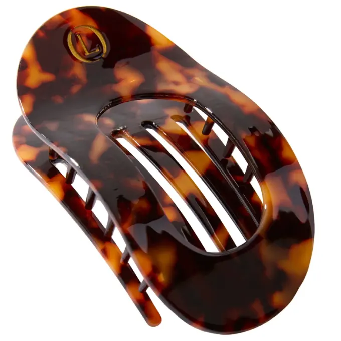 Lenoites Flat Hair Clip Bronze Leopard Lenoites