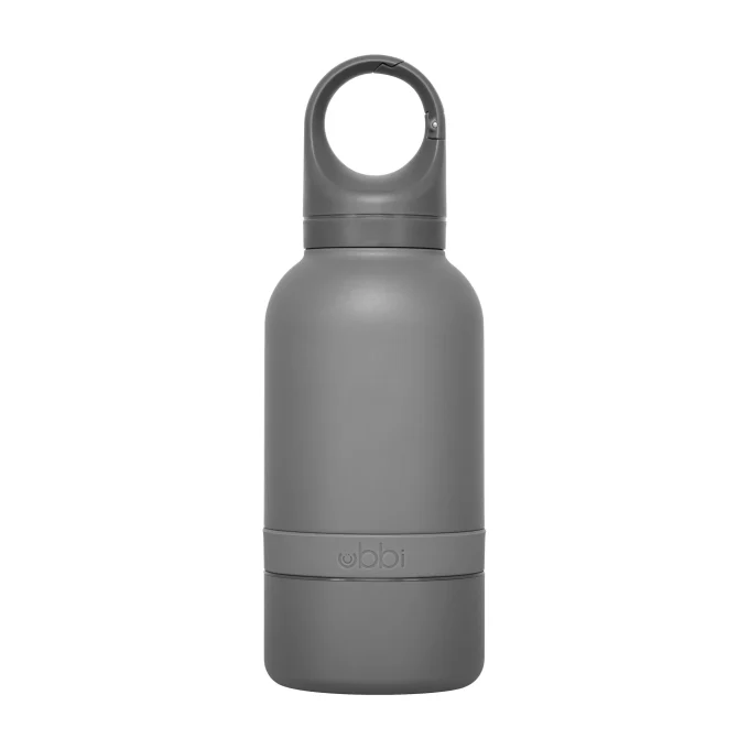 Ubbi Pup and Me Water Bottle Charcoal Ubbi