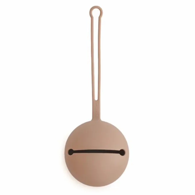 Mushie Pacifier Case Shifting Sand Pale Taupe Mushie