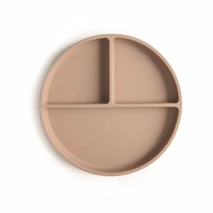 Mushie Silicone Suction Plate Natural Mushie