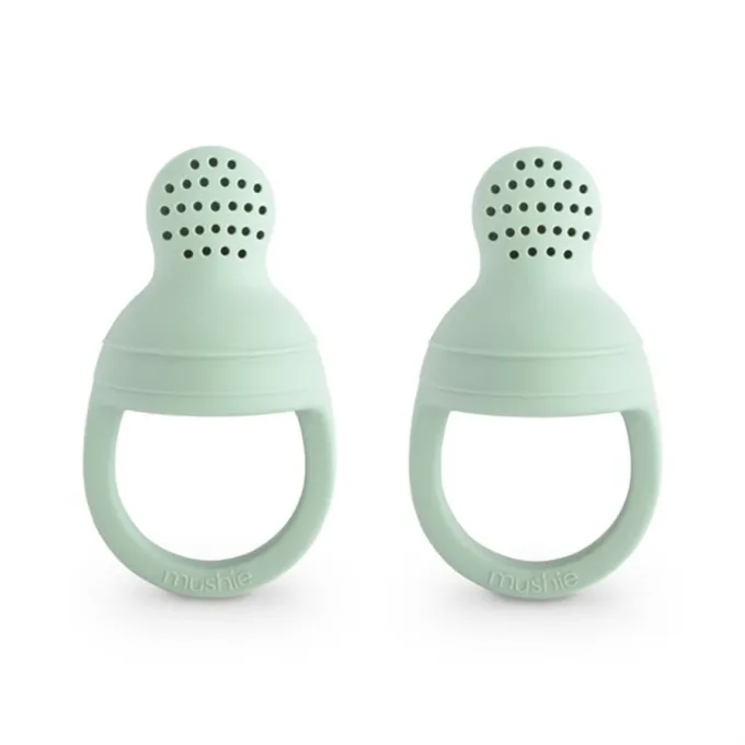 Mushie Silicone Fresh Food Feeder 2-pack Cambridge Blue Mushie