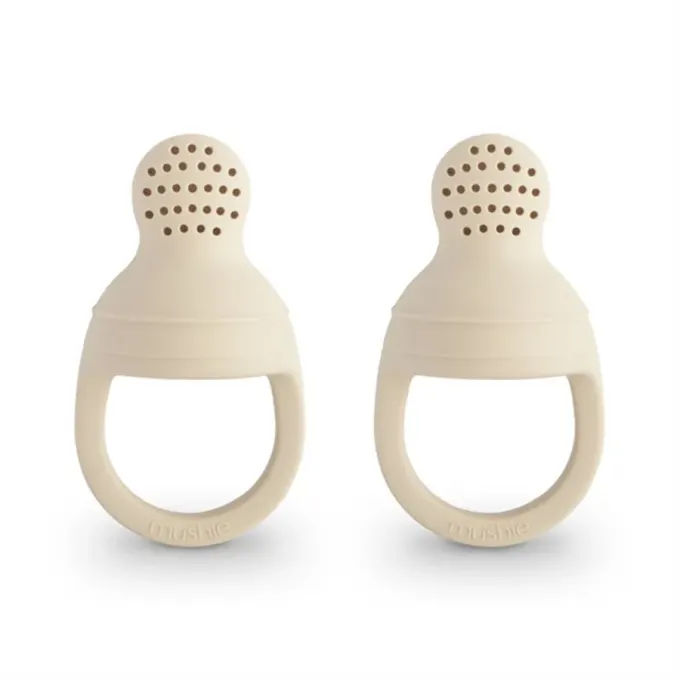 Mushie Silicone Fresh Food Feeder 2-pack Shifting Sand Mushie