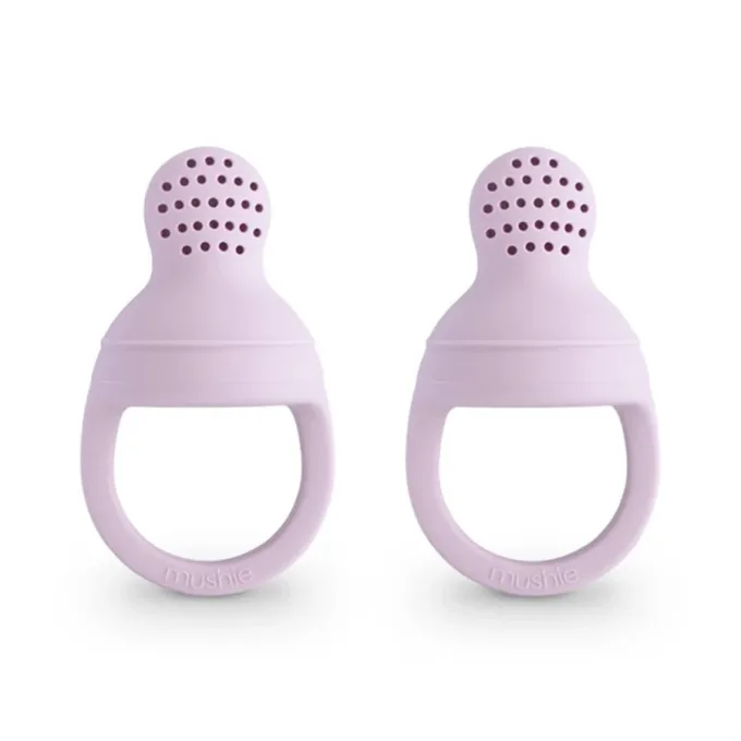 Mushie Silicone Fresh Food Feeder 2-pack Soft Lilac Mushie
