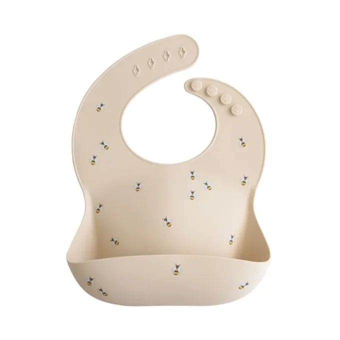 Mushie Silicone Bib Bees Mushie