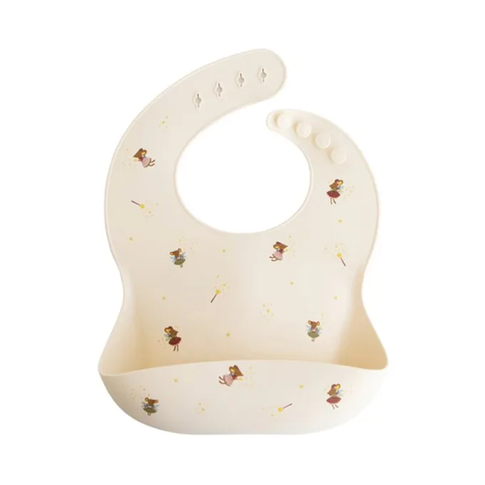Mushie Silicone Bib Fairy Mice Mushie