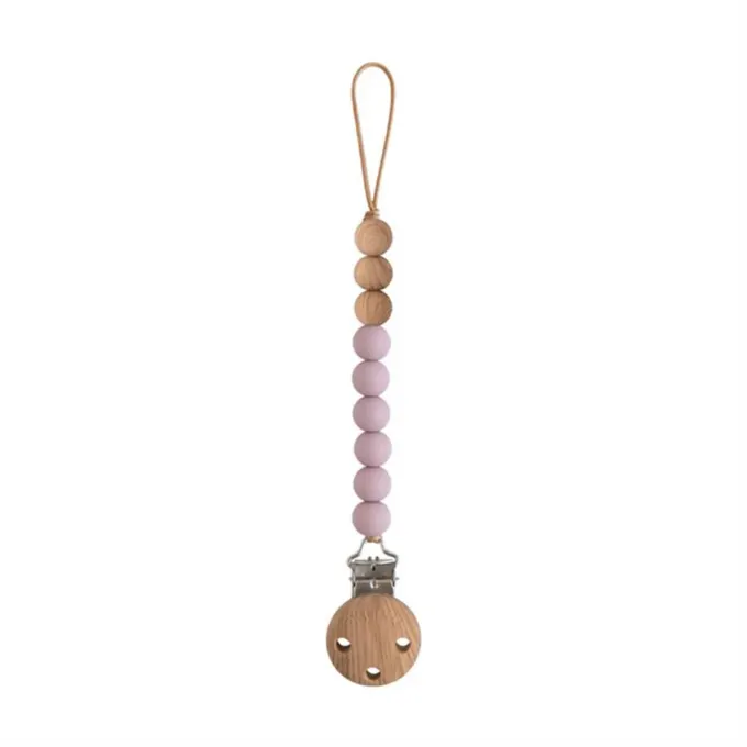 Mushie Pacifier Clip Eva Mauve Mushie