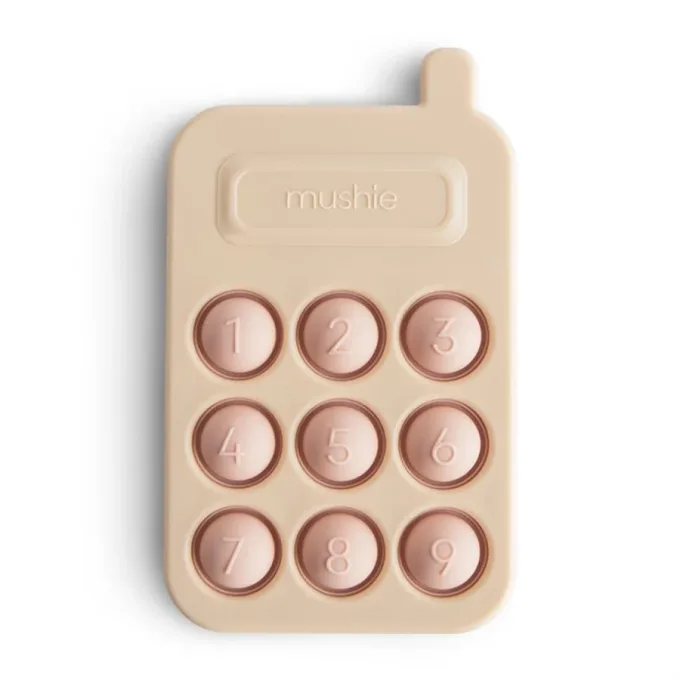 Mushie Phone Press Toy Blush Mushie
