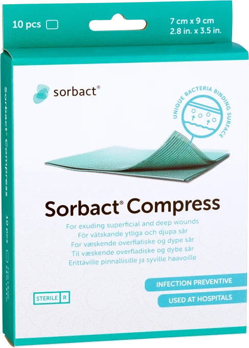 Sorbact Compress Kompress 10 st. Visa bild 1 av 1