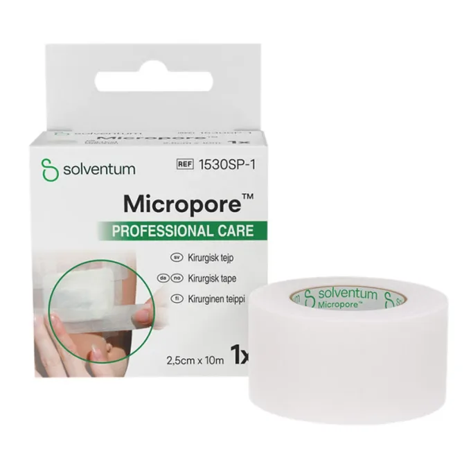 Micropore Kirurgisk tejp vit 2,5 cm x 10 m Refill Micropore