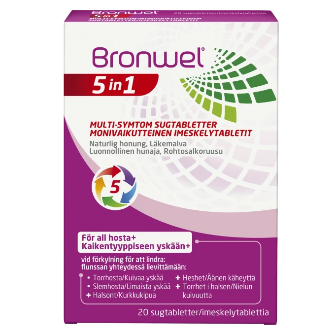 Bronwel 5in1 Multi-Symptom 20 Sugtabletter Bronwel