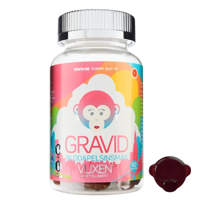 Monkids Gravid Blodapelsin 60 st Monkids